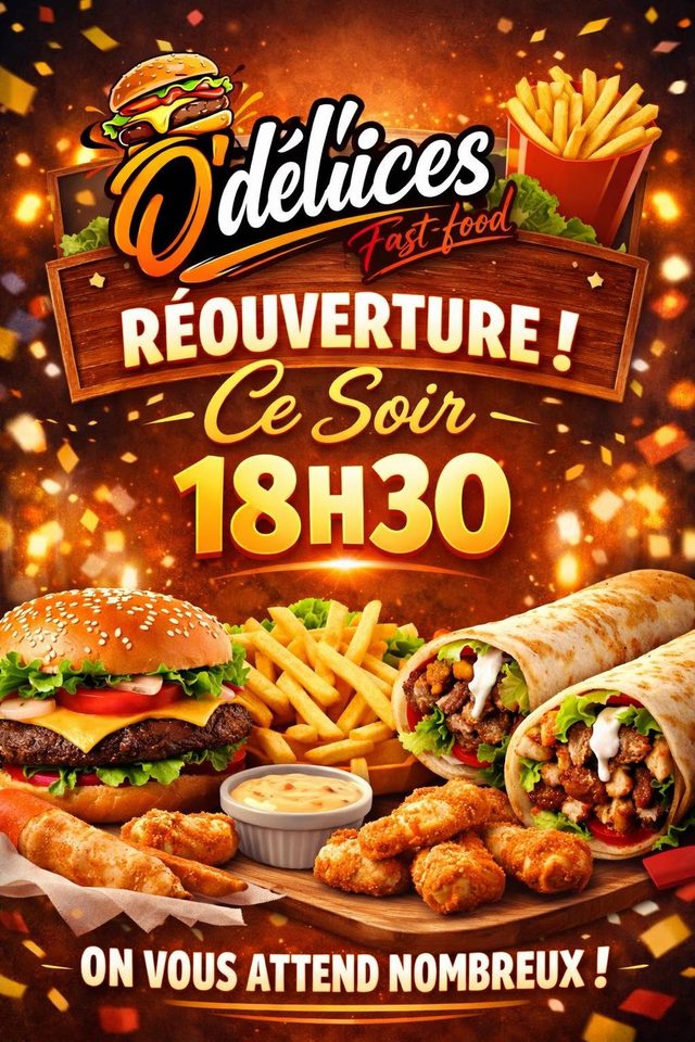 Affiche O’délices : C’est rouvert !